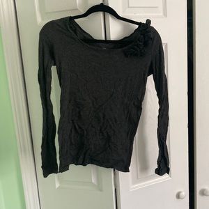 Loft long sleeve grey blouse